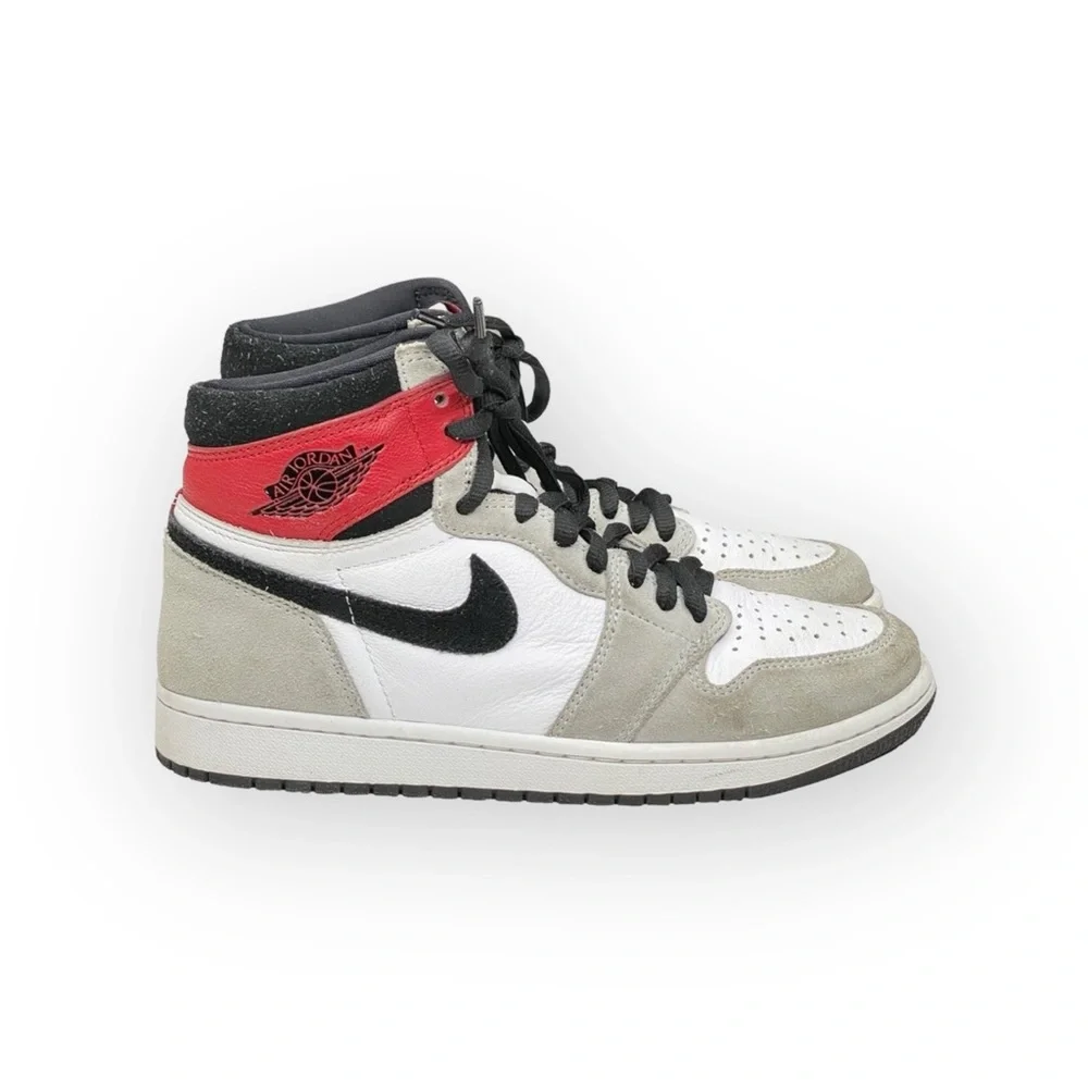 Nike ✔︎ Air Jordan 1 Retro Hi Top Basketball Shoes ✔︎ Light Smoke Grey ✔︎ 40.5
